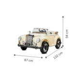 Лицензирана акумулаторна ретро кола Mercedes 300S , 90W, 12V/7Ah, R/C 2.4G, EVA гуми - Image 18