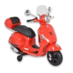 Лицензиран Детски Акумулаторен Мотор Vespa GTS Super, 12V4.5Ah, LED светлини - Image 2