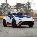 Лицензирана акумулаторна кола Lamborghini Huracán STO, 100W, 12V/7Ah, EVA гуми, MP3 - Image 4