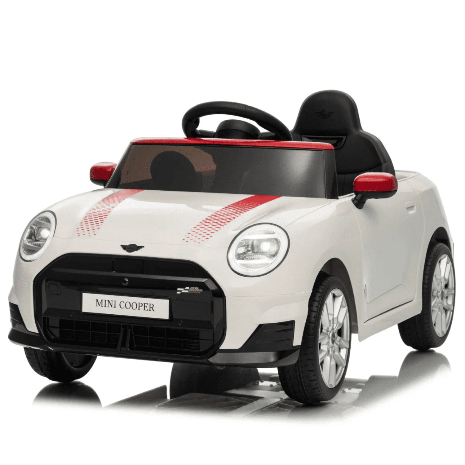 razmeri-2026-01-26t152857.737.png Лицензирана Детска Акумулаторна Количка Mini Cooper, 150W, 12V/7Ah, EVA гуми, MP3 - Image 1